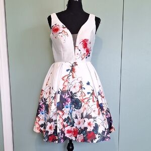 Dave And Johnny White Floral Tutu Dress Size 6